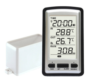 Home Wireless Rain Meter Gauge with temperature
